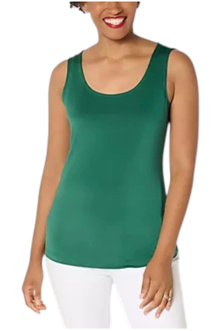 Susan Graver Women's Tank Evergreen - Plus